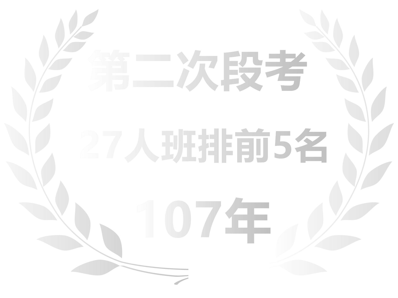 第二次段考27人班排前5