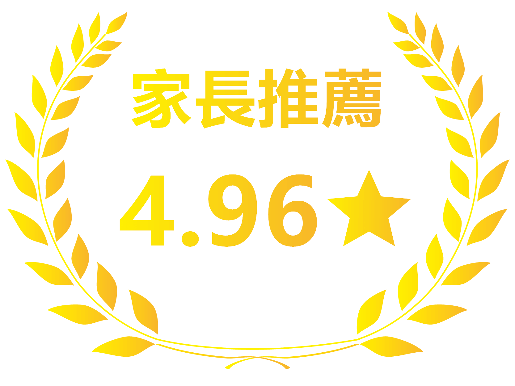 家長推薦4.96星